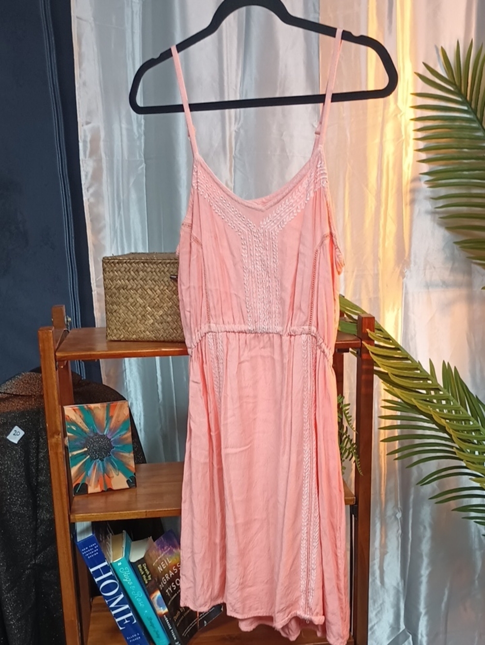 raya sun Pink Embroidered Sleeveless Top